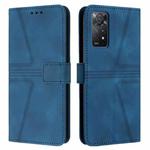 For Redmi Note 11 Pro 5G/4G Global Triangle Solid Color Leather Phone Case(Blue)