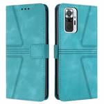 For Xiaomi Redmi Note 10 Pro 4G Triangle Solid Color Leather Phone Case(Green)