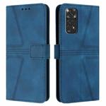 For Redmi Note 11 / 11S 6.43 Global Triangle Solid Color Leather Phone Case(Blue)