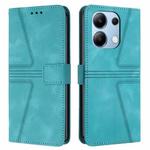 For Xiaomi Redmi Note 13 4G Triangle Solid Color Leather Phone Case(Green)