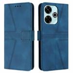 For Xiaomi Redmi 13 4G Triangle Solid Color Leather Phone Case(Blue)