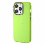 For iPhone 14 Pro TGVIS Grace Series Transparent Color Phone Case(Fluorescent Green)