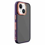 For iPhone 14 Plus TGVIS Vibrant Series Fashion Frame Phone Case(Purple)