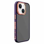 For iPhone 14 TGVIS Vibrant Series Fashion Frame Phone Case(Purple)