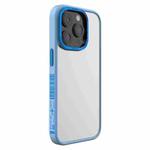 For iPhone 14 Pro TGVIS Vibrant Series Fashion Frame Phone Case(Blue)