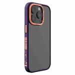 For iPhone 14 Pro Max TGVIS Vibrant Series Fashion Frame Phone Case(Purple)