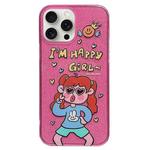 For iPhone 15 Pro Max Double Sided IMD Full Coverage TPU Phone Case(Rabbit T-shirt Girl)