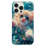 For iPhone 15 Pro Max Double Sided IMD Full Coverage TPU Phone Case(Cute Orange Cat)