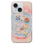 For iPhone 15 Double Sided IMD Full Coverage TPU Phone Case(Multiple Animal Avatars)