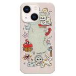 For iPhone 14 Double Sided IMD Full Coverage TPU Phone Case(Skateboard Cat Pentagram)