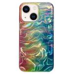 For iPhone 14 Double Sided IMD Full Coverage TPU Phone Case(Green Halo Ripple)