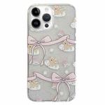 For iPhone 14 Pro Double Sided IMD Full Coverage TPU Phone Case(Bow Cake Cloud Puppy)