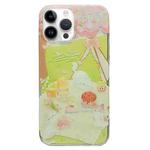 For iPhone 13 Pro Double Sided IMD Full Coverage TPU Phone Case(Cat Picnic Cake)