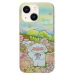 For iPhone 13 Double Sided IMD Full Coverage TPU Phone Case(Bow Doll)