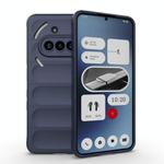 For Nothing Phone 3a Magic Shield TPU + Flannel Phone Case(Dark Blue)