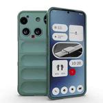 For Nothing Phone 3 Magic Shield TPU + Flannel Phone Case(Dark Green)