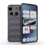 For Nothing Phone 3 Magic Shield TPU + Flannel Phone Case(Dark Grey)