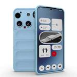 For Nothing Phone 3 Magic Shield TPU + Flannel Phone Case(Light Blue)