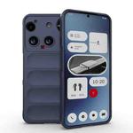 For Nothing Phone 3 Magic Shield TPU + Flannel Phone Case(Dark Blue)