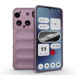 For Nothing Phone 3 Magic Shield TPU + Flannel Phone Case(Purple)