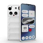 For Nothing Phone 3 Magic Shield TPU + Flannel Phone Case(White)