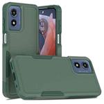 For Motorola Moto G Play 4G 2024 2 in 1 PC + TPU Phone Case(Dark Green)