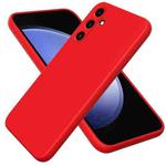 For Samsung Galaxy M15 / F15 Pure Color Liquid Silicone Shockproof Phone Case(Red)