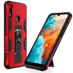 For Huawei Y6 (2019) Soldier Armor Shockproof TPU + PC Magnetic Protective Case with Holder(Red)
