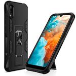 For Huawei Y6 Pro (2019) Soldier Armor Shockproof TPU + PC Magnetic Protective Case with Holder(Black)