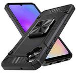 For Samsung Galaxy A05 Shockproof Metal Holder Phone Case(Black)