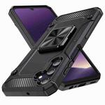 For Samsung Galaxy A15 5G Shockproof Metal Holder Phone Case(Black)