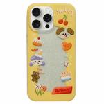 For iPhone 15 Pro Max Double Sided IMD Full Coverage TPU Phone Case(Side Cake Puppy)