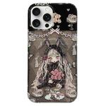 For iPhone 15 Pro Double Sided IMD Full Coverage TPU Phone Case(Rabbit Ears Rose Cake Girl)