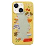 For iPhone 13 Double Sided IMD Full Coverage TPU Phone Case(Side Cake Puppy)