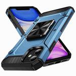 For iPhone 11 Shockproof Metal Holder Phone Case(Navy Blue)