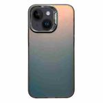 For iPhone 15 Laser Gradient Color PC + TPU Phone Case(Dazzle Black)