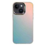 For iPhone 14 / 13 Laser Gradient Color PC + TPU Phone Case(Dazzle White)