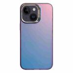 For iPhone 14 / 13 Laser Gradient Color PC + TPU Phone Case(Dazzle Purple)