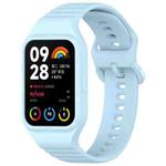 For Xiaomi Mi Band 8 Pro Solid Color Integrated TPU Watch Band(Light Blue)