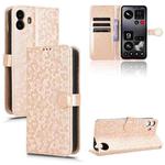 For Nothing CMF Phone 1 Honeycomb Dot Texture Leather Phone Case(Gold)