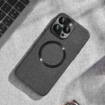 For iPhone 14 Pro Max CD Magsafe Magnetic Cloth Texture Phone Case(Black)