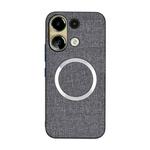 For Xiaomi Redmi Note 13 4G CD Magsafe Magnetic Cloth Texture Phone Case(Grey)