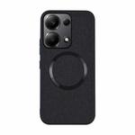 For Xiaomi Redmi Note 13 Pro 4G CD Magsafe Magnetic Cloth Texture Phone Case(Black)