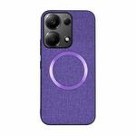 For Xiaomi Redmi Note 13 Pro 4G CD Magsafe Magnetic Cloth Texture Phone Case(Purple)