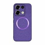 For Xiaomi Redmi Note 13 Pro 5G CD Magsafe Magnetic Cloth Texture Phone Case(Purple)