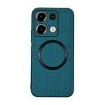 For Xiaomi Redmi Note 13 Pro 5G CD Magsafe Magnetic Cloth Texture Phone Case(Dark Green)