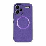 For Xiaomi Redmi Note 13 Pro+ CD Magsafe Magnetic Cloth Texture Phone Case(Purple)