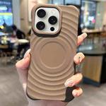 For iPhone 15 Pro Ring Texture TPU Phone Case(Khaki)