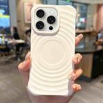 For iPhone 15 Pro Ring Texture TPU Phone Case(White)