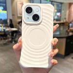 For iPhone 15 Ring Texture TPU Phone Case(White)